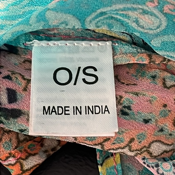 Saachi Floral Print Bell Ruffle Sleeve Sheer Ruana Kimono - Picture 8 of 11